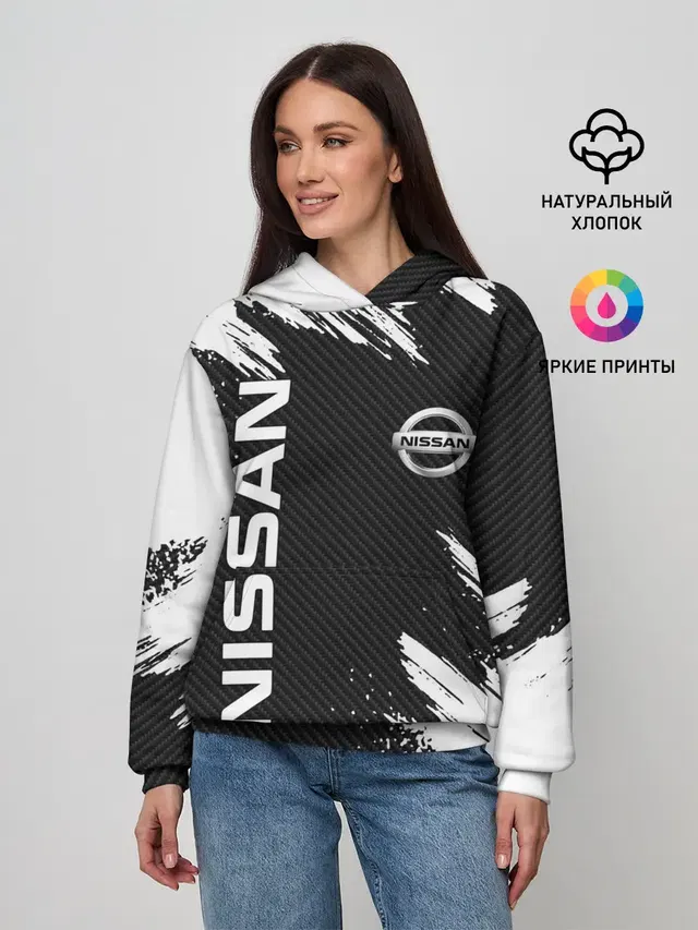 Женское худи с принтом «Carbon fibre»