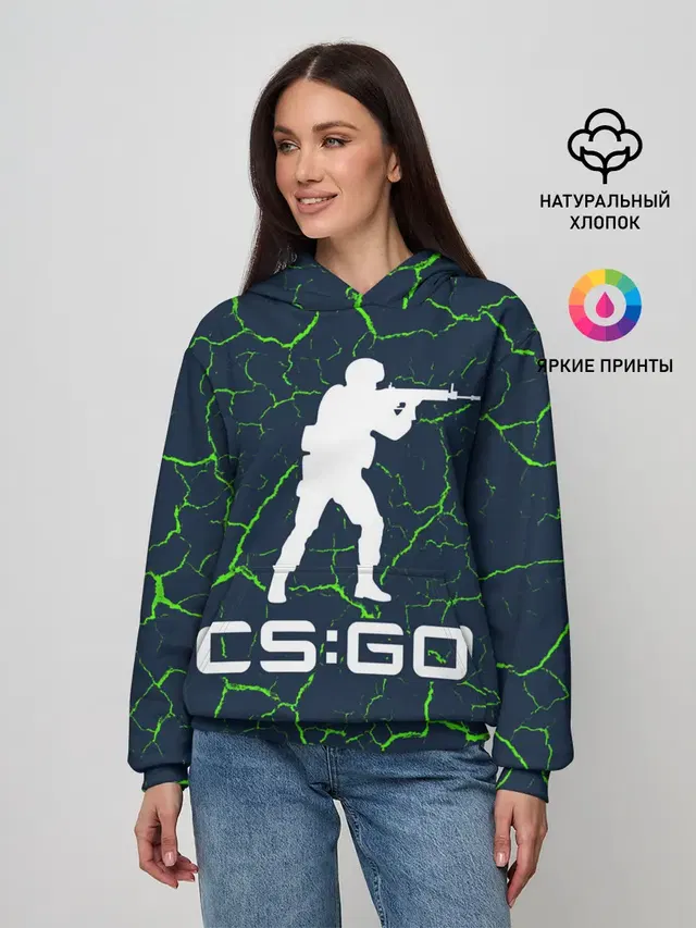 Женское худи с принтом «Counter-Strike — CS GO»