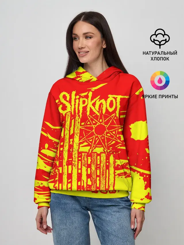 Женское худи с принтом «Slipknot star»