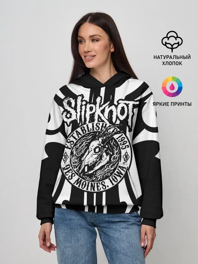 Женское худи с принтом «Goat skull»