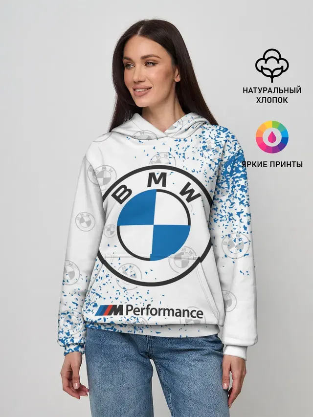 Женское худи с принтом «BMW»