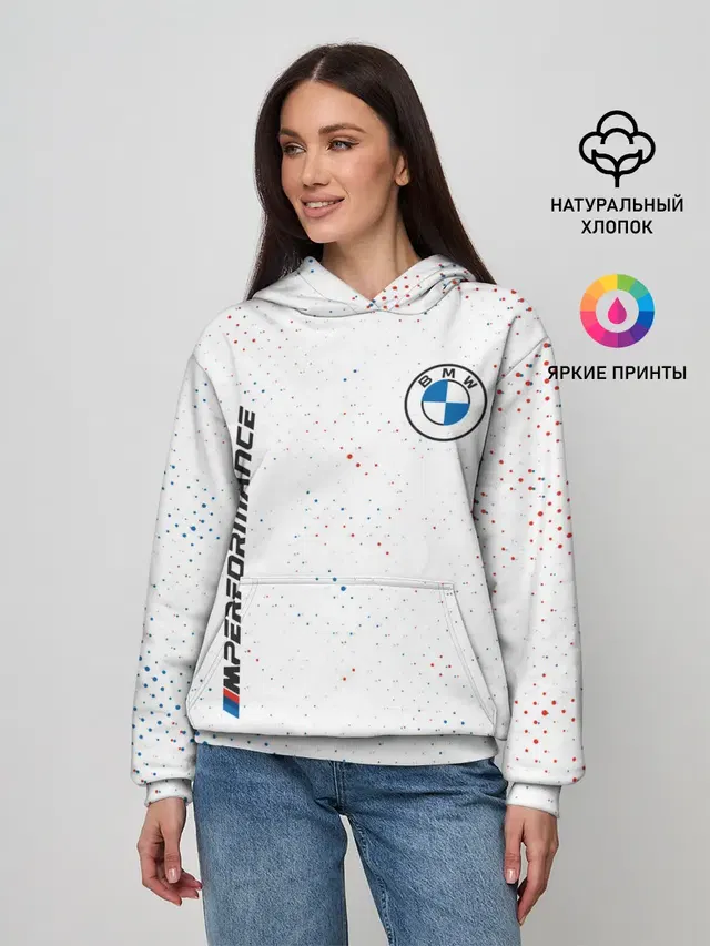 Женское худи с принтом «BMW»