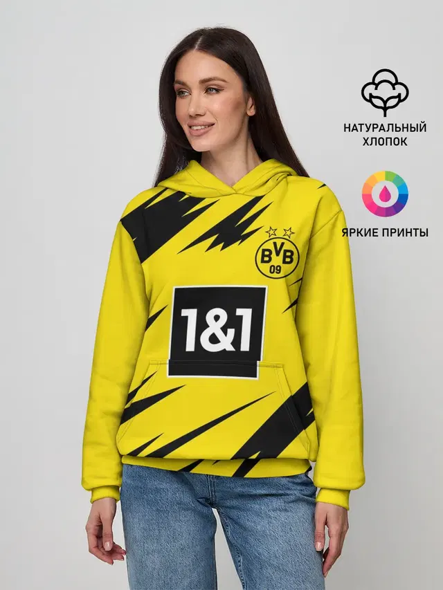 Женское худи с принтом «Borussia — Reus Borussia Dortmund 20-21»