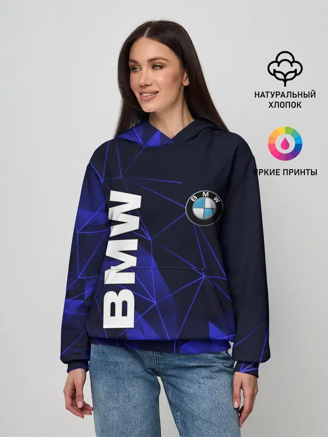 Женское худи с принтом «BMW»