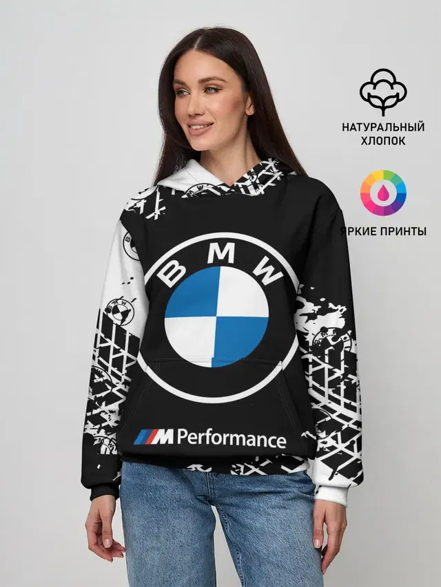 Женское худи с принтом «BMW»
