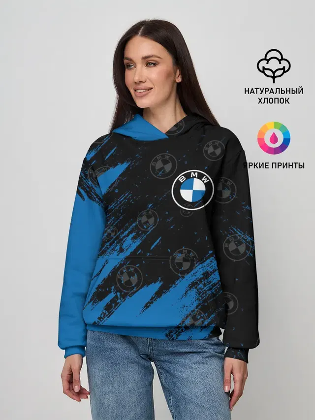 Женское худи с принтом «BMW»
