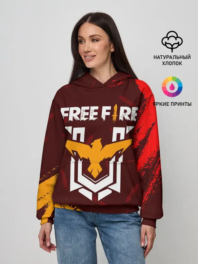 Женское худи с принтом «Eagle — FREE FIRE — ФРИ ФАЕР»