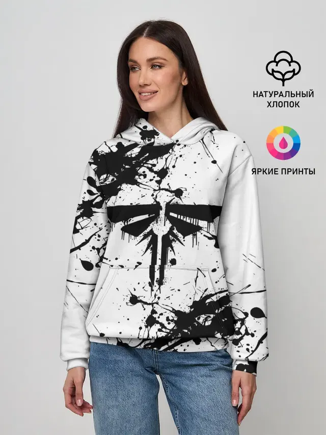 Женское худи с принтом «Drip art»