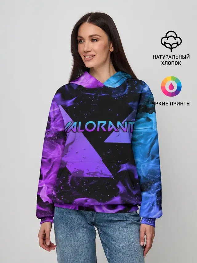 Женское худи с принтом «Flame»