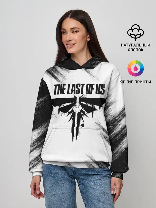 Женское худи с принтом «distressed texture»
