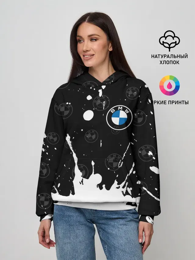 Женское худи с принтом «BMW»