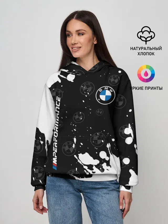 Женское худи с принтом «BMW»