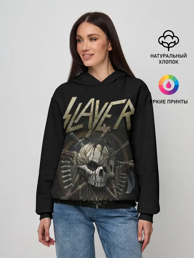 Женское худи с принтом «Slayer»
