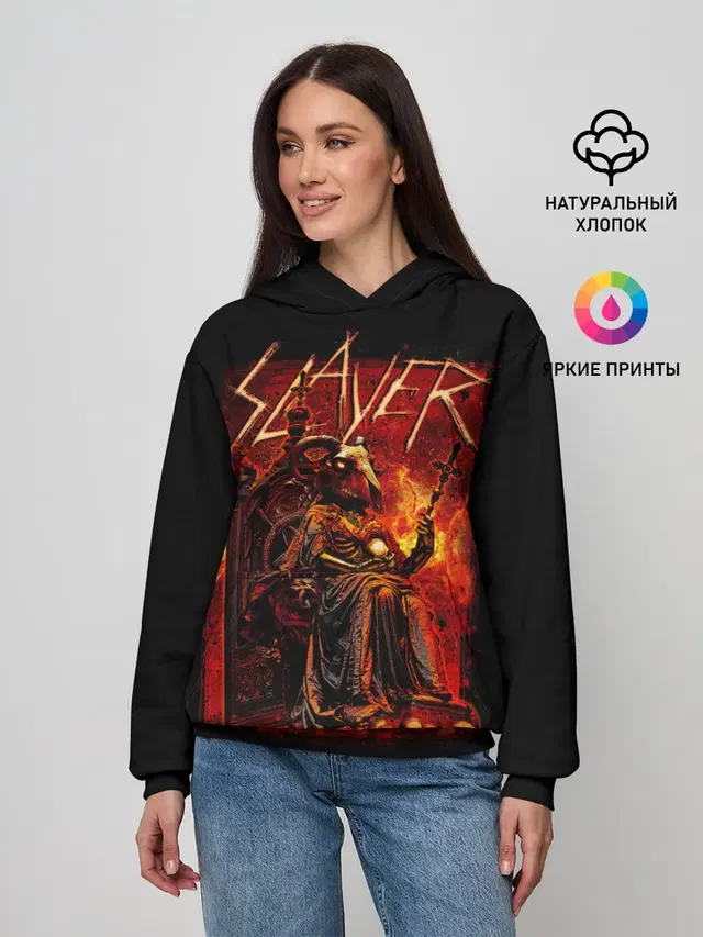 Женское худи с принтом «Slayer»