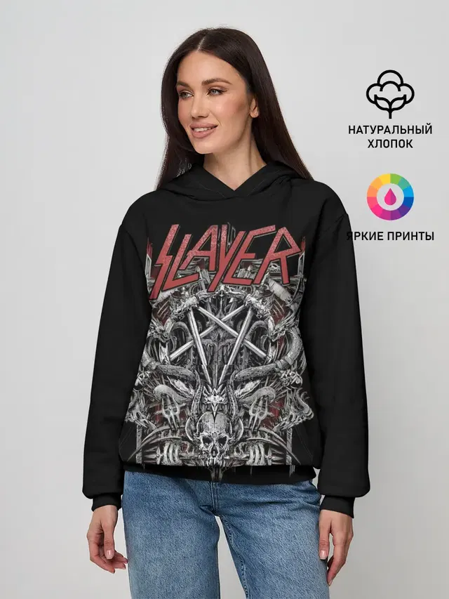 Женское худи с принтом «Slayer»