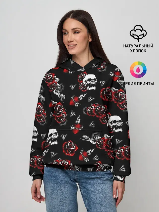 Черепа и розы