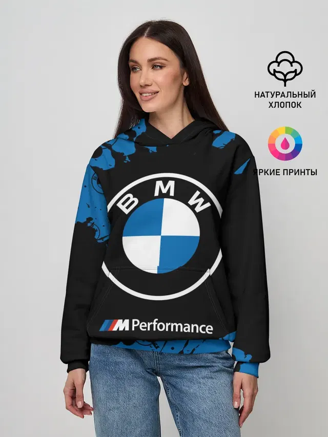 Женское худи с принтом «BMW»