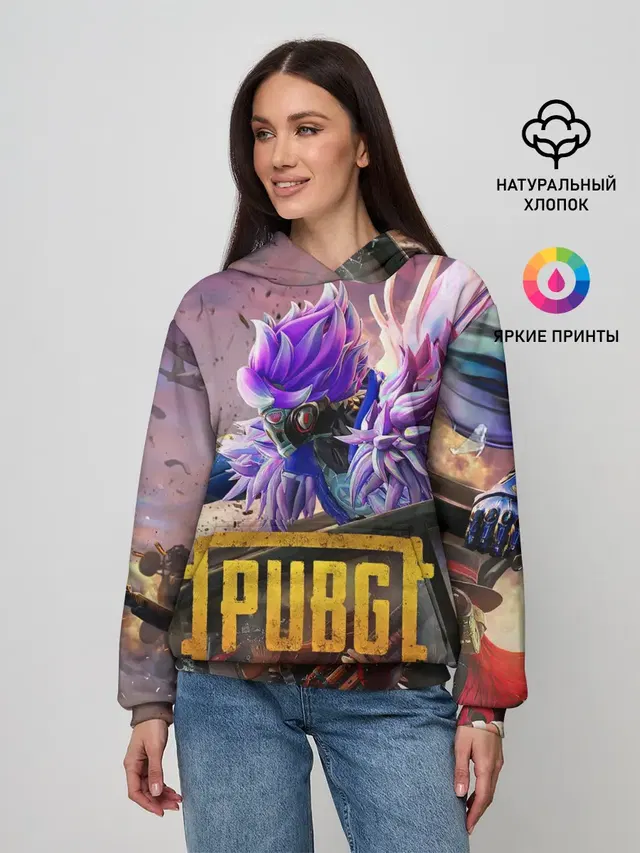 Женское худи с принтом «ПАБГ»