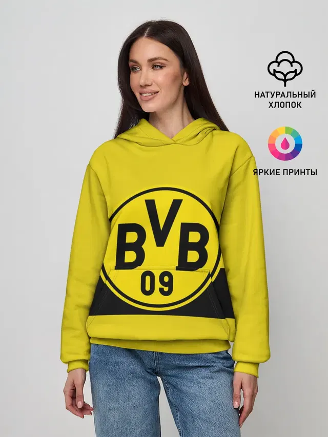Женское худи с принтом «Borussia Dortmund»