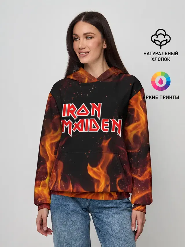 Женское худи с принтом «Fire»