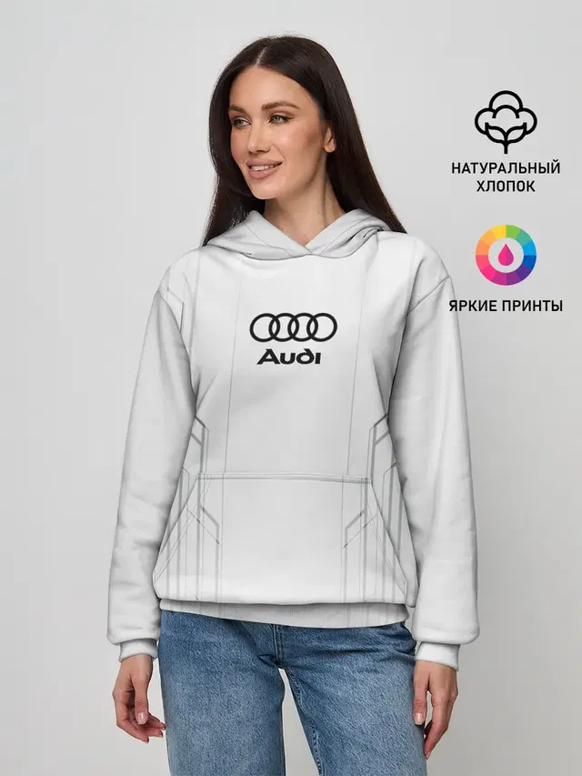 Женское худи с принтом «Audi»