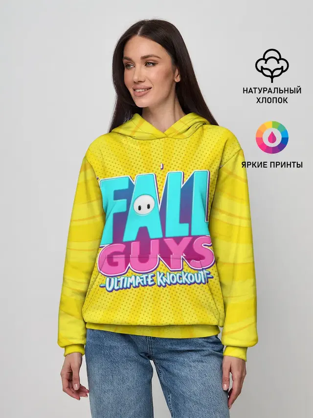 Женское худи с принтом «Fall Guys»