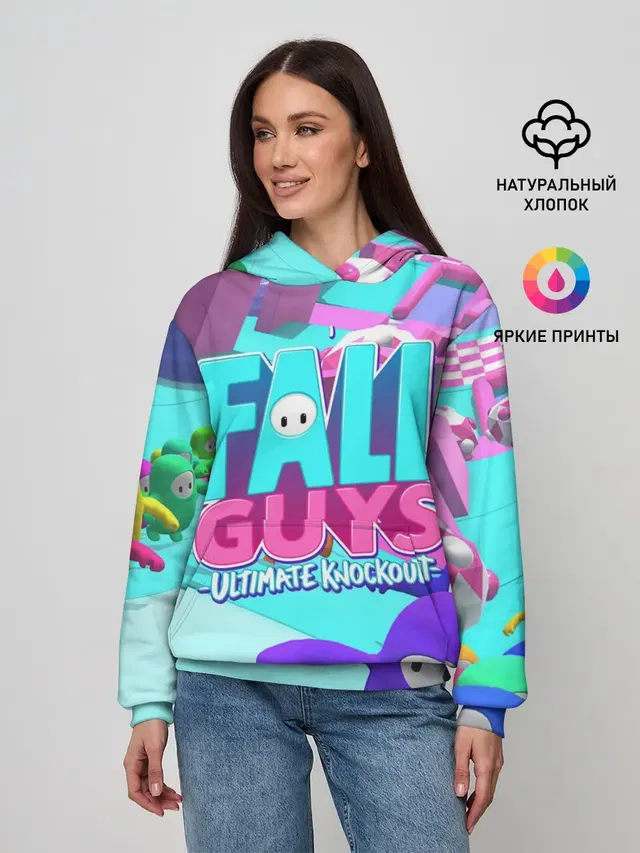 Женское худи с принтом «Fall Guys»