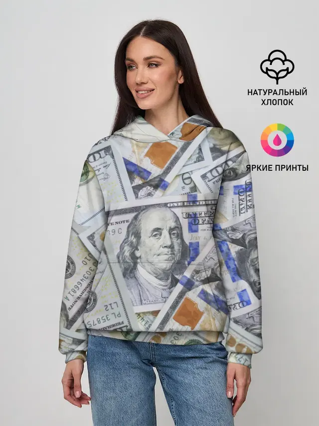 Женское худи с принтом «Другие — Доллары»