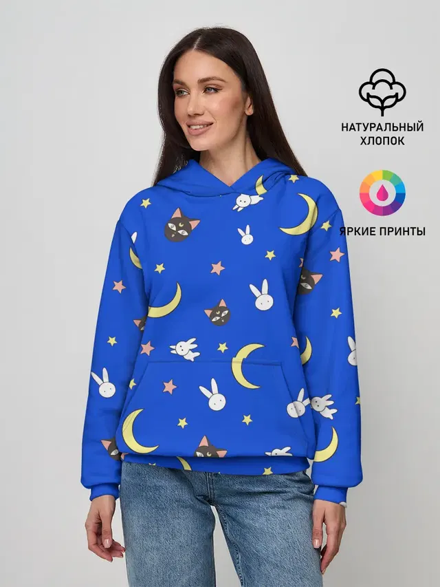 Женское худи с принтом «Luna»