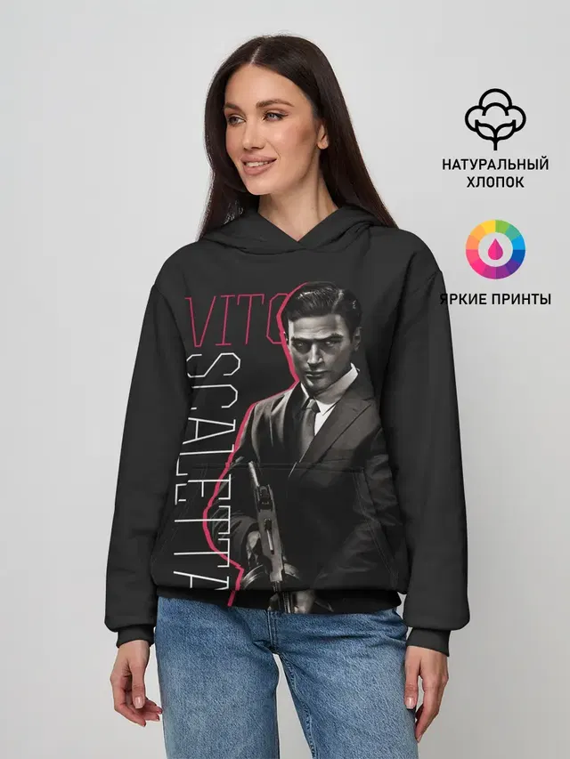 Женское худи с принтом «Mafia — Vito»