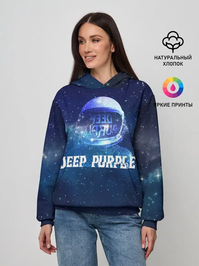 Женское худи с принтом «Deep Purple Whoosh!»
