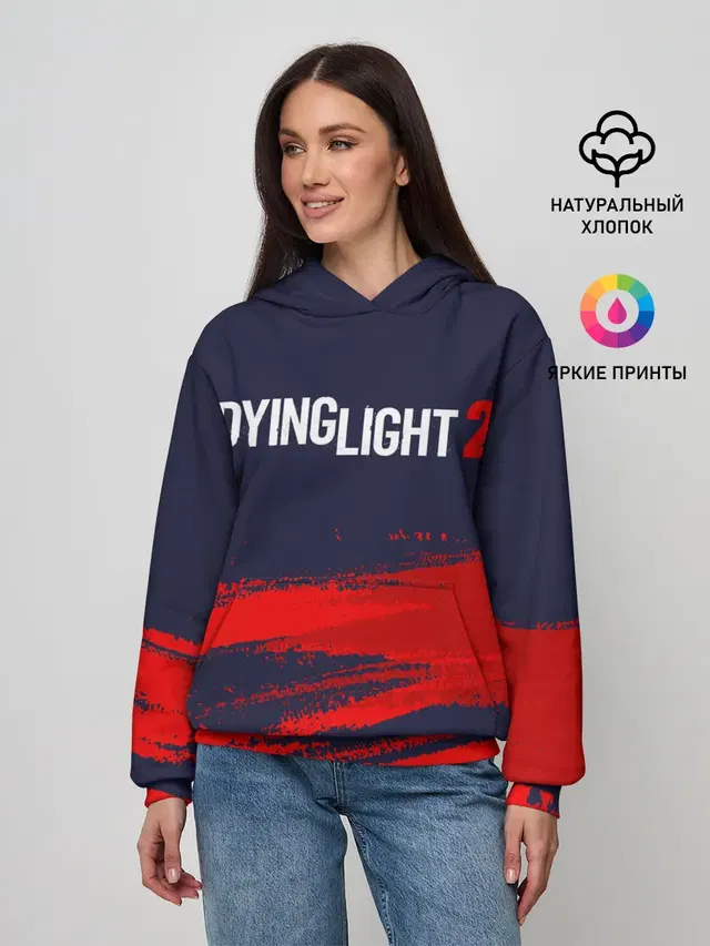 Женское худи с принтом «Dying Light — DYING LIGHT 2 — ДАИНГ ЛАЙТ»