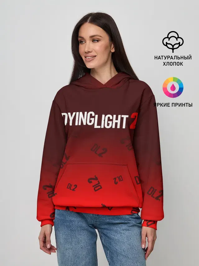 Женское худи с принтом «Dying Light — DYING LIGHT 2 — ДАИНГ ЛАЙТ»