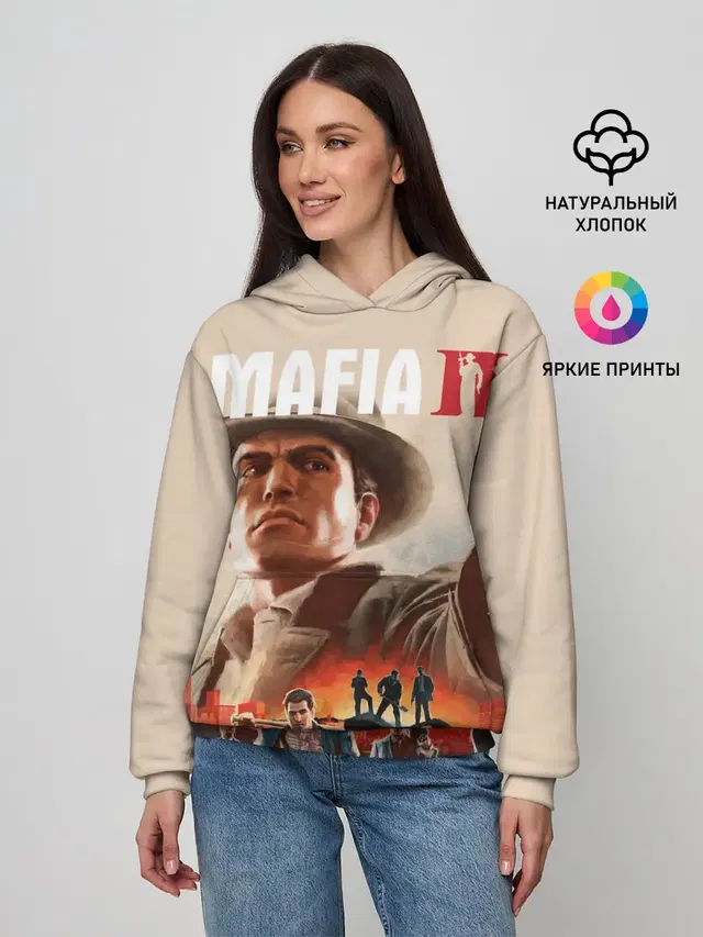 Женское худи с принтом «Mafia — Mafia II»