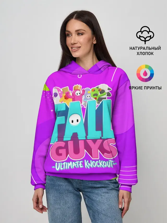 Женское худи с принтом «Fall Guys»