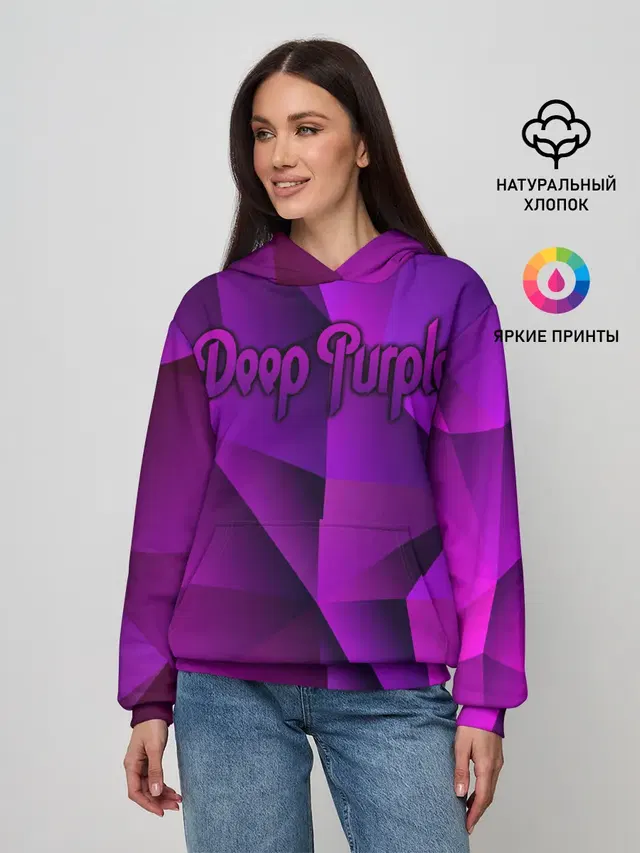 Женское худи с принтом «Deep Purple band»