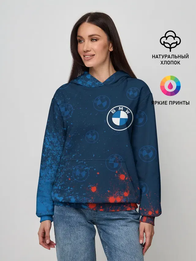 Женское худи с принтом «BMW»
