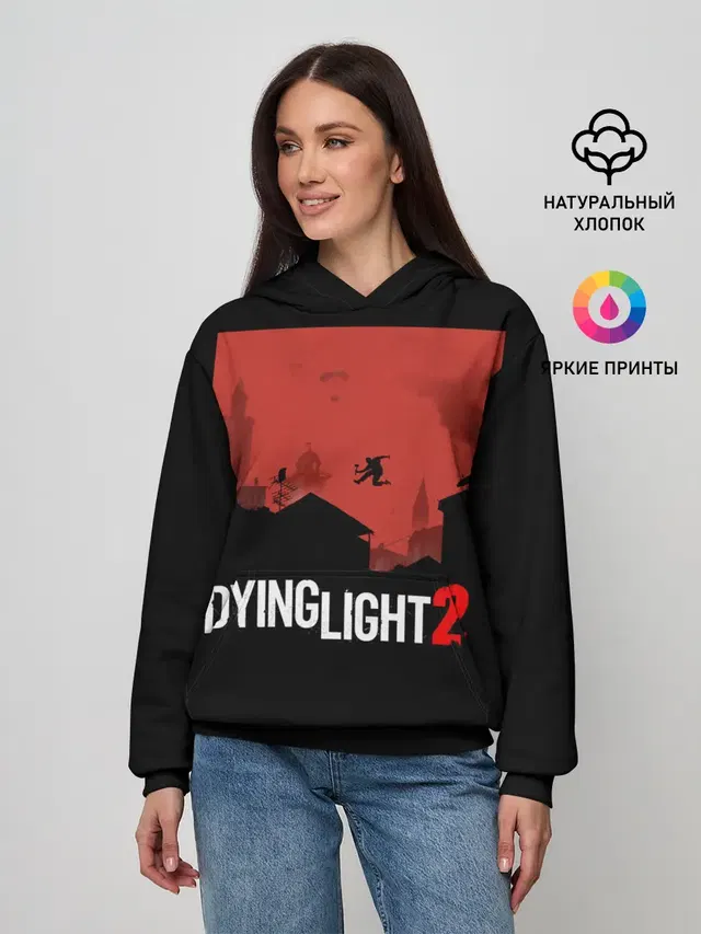 Женское худи с принтом «Dying Light — Dying Light 2»