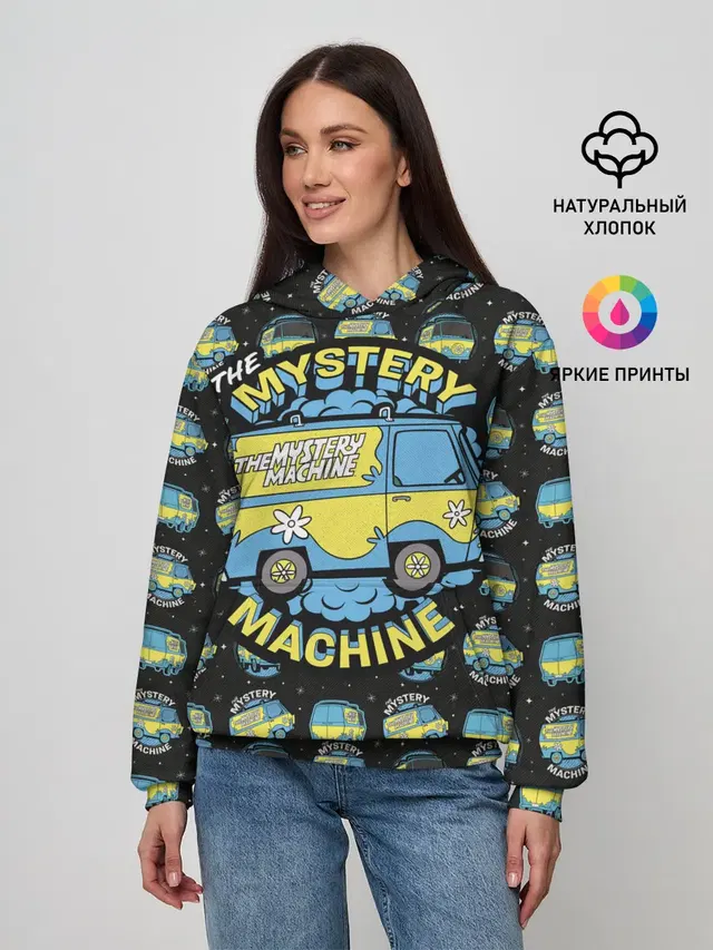 Женское худи с принтом «Скуби-Ду — Mystery Machine»