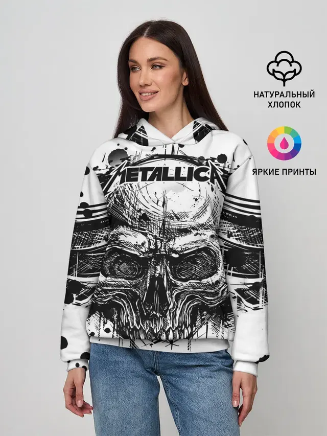Женское худи с принтом «Metallica»