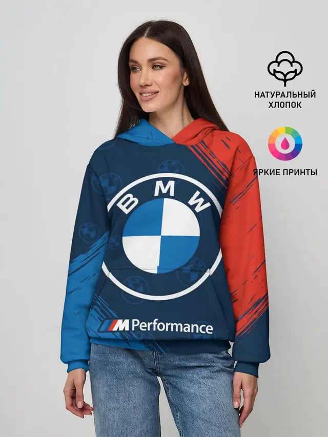 Женское худи с принтом «BMW»