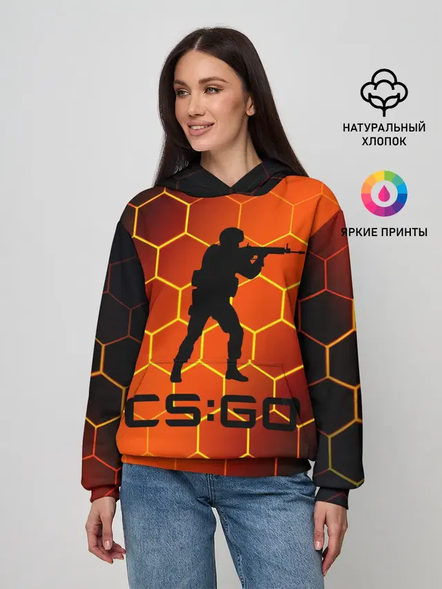 Женское худи с принтом «Counter-Strike — CS GO»