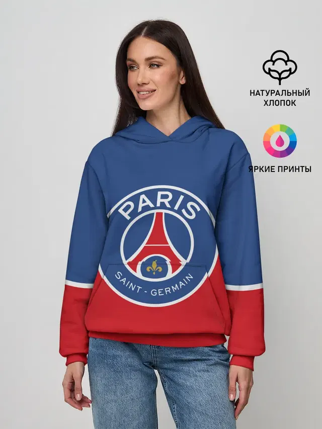 Женское худи с принтом «ПСЖ — FC PSG»