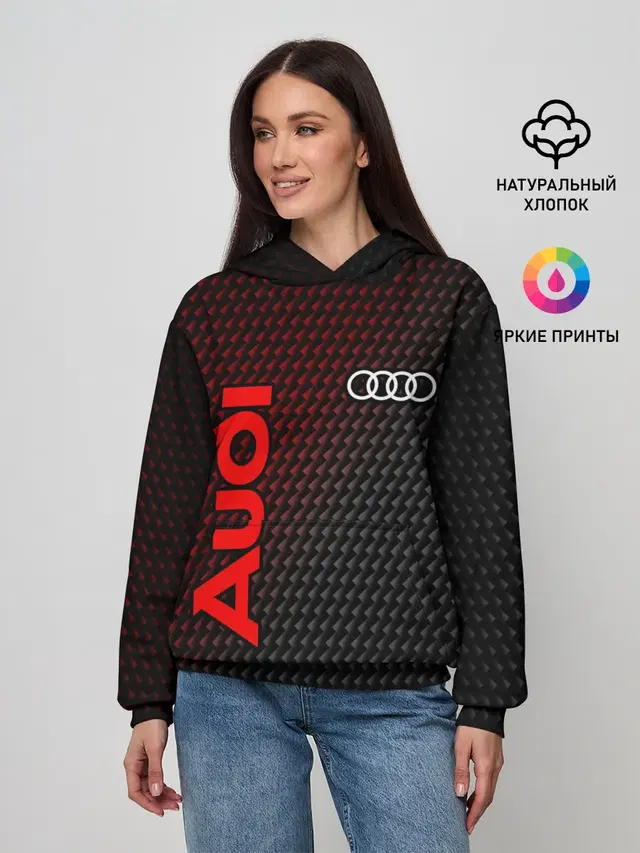 Женское худи с принтом «Audi»