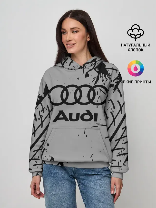 Женское худи с принтом «Audi»