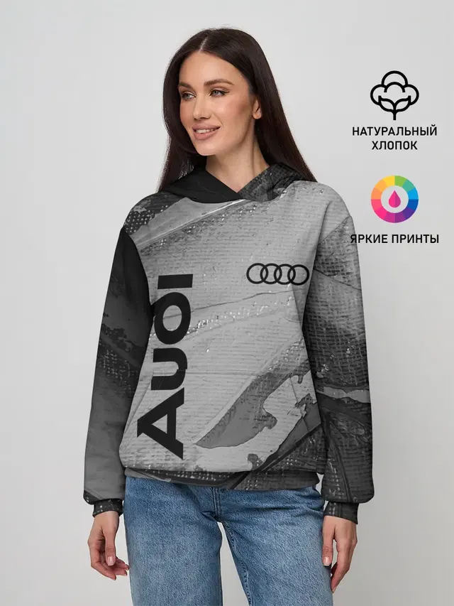Женское худи с принтом «Audi»