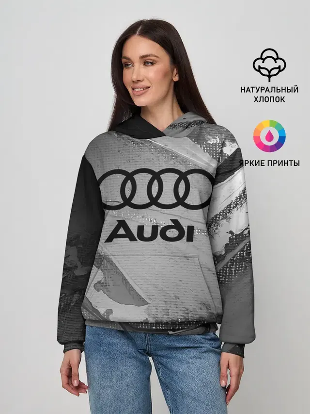 Женское худи с принтом «Audi»