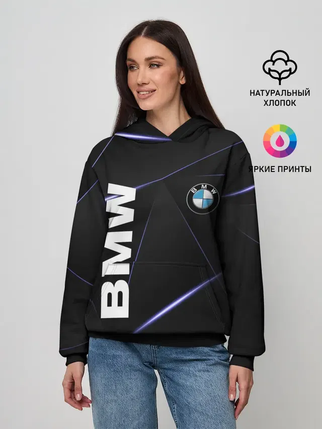 Женское худи с принтом «BMW»