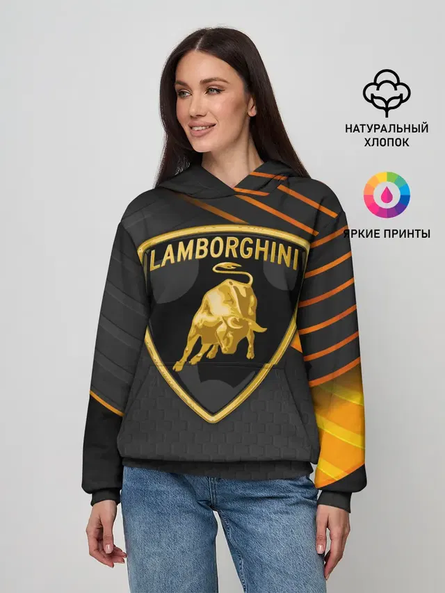 Женское худи с принтом «Lamborghini»
