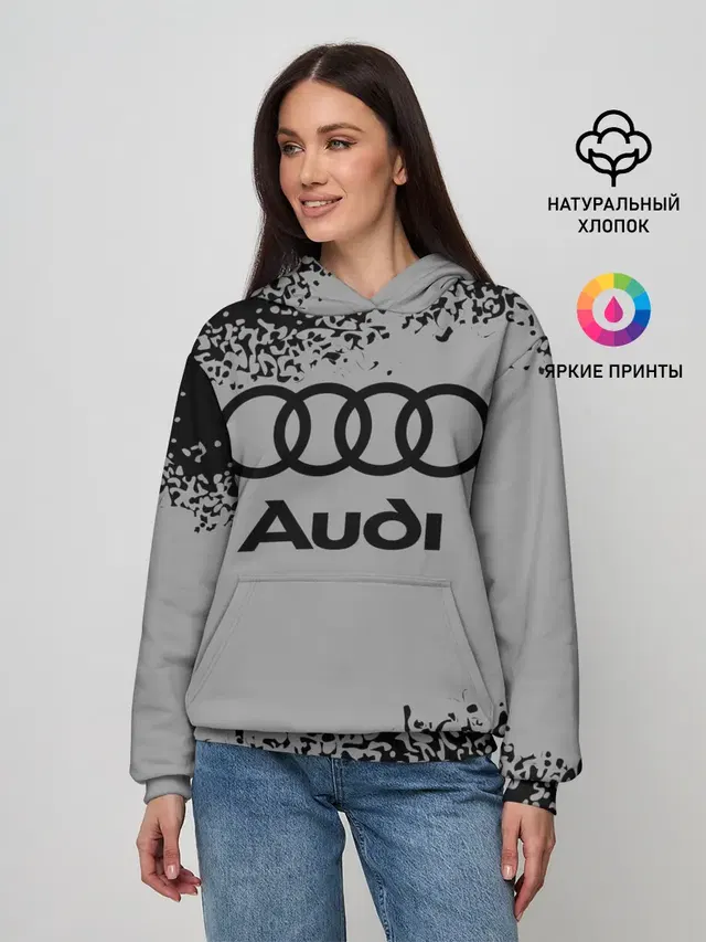 Женское худи с принтом «Audi»